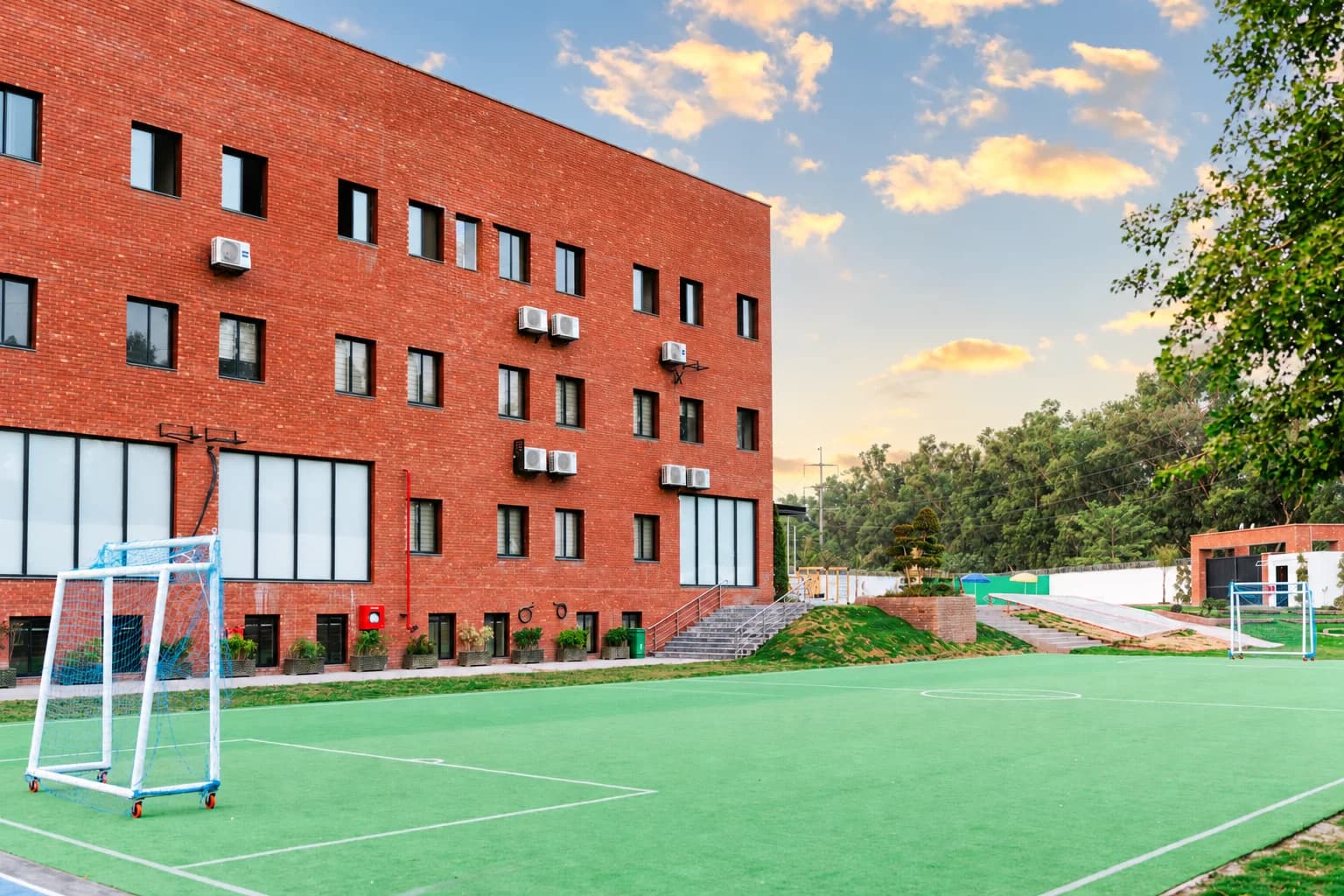 Central School International campus and sports field.